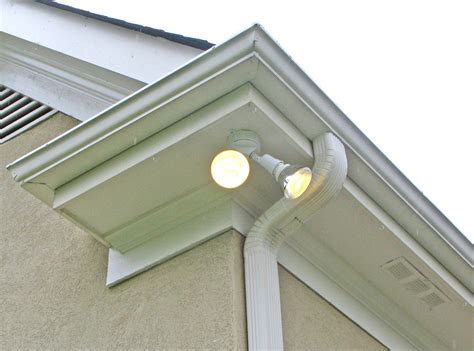 outdoor junction box for flood light|installing flood lights vinyl soffit.